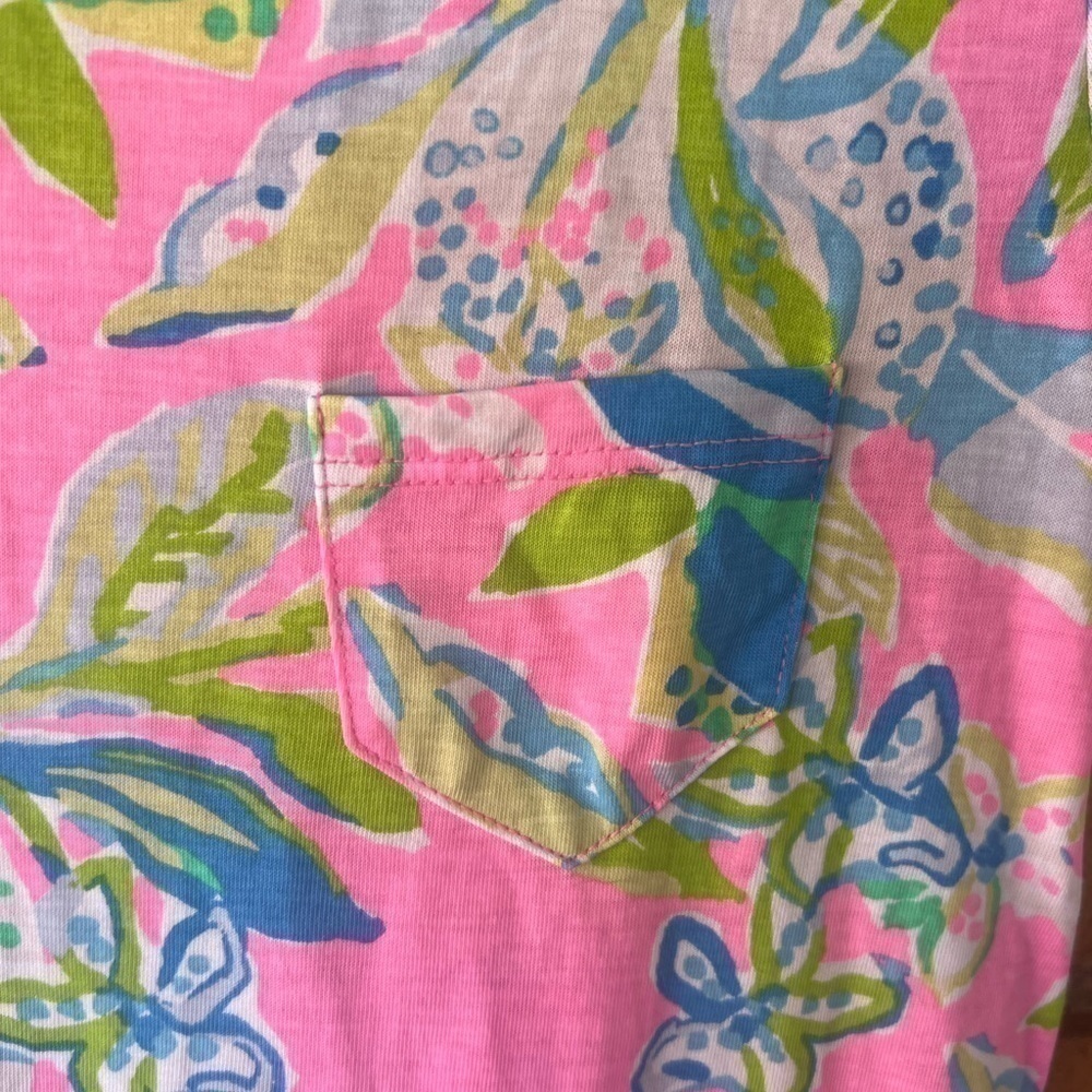 Lilly Pulitzer Floral Print T Shirt Dress - Picture 7 of 10